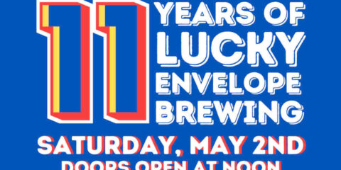 A small poster for an11th anniversary party at a brewery