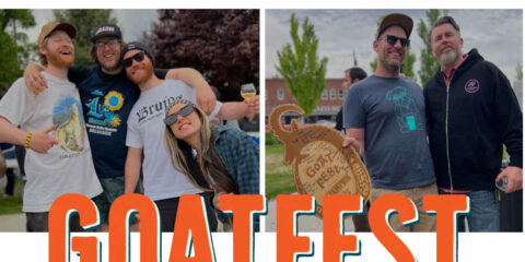 People enjoying a beer festival