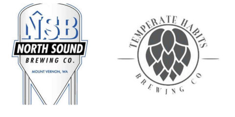 two brewery logos side by side
