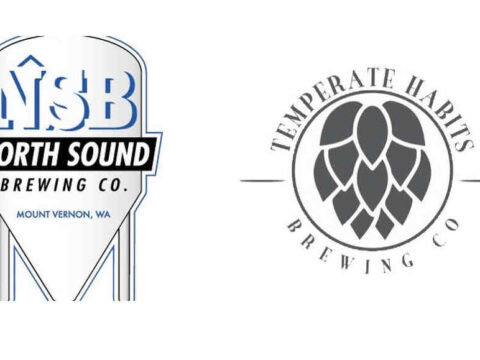two brewery logos side by side