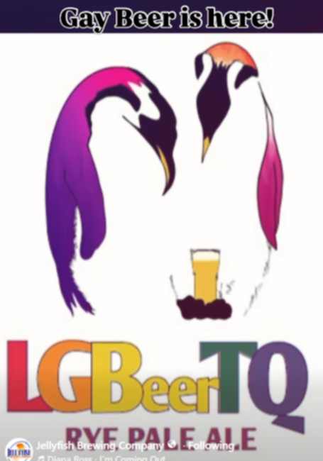 Label for a pride beer