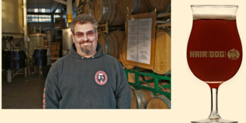 A picture of Alan Sprints along side a glass of his beer