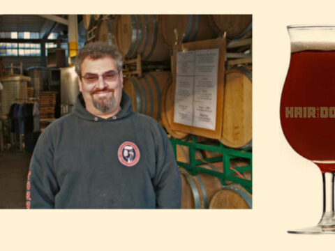 A picture of Alan Sprints along side a glass of his beer