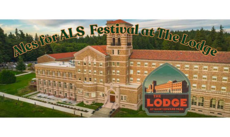 A poster for a beer festival, with an illustration of a large brick building