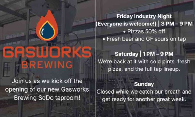 A poster announcing a brewery opening
