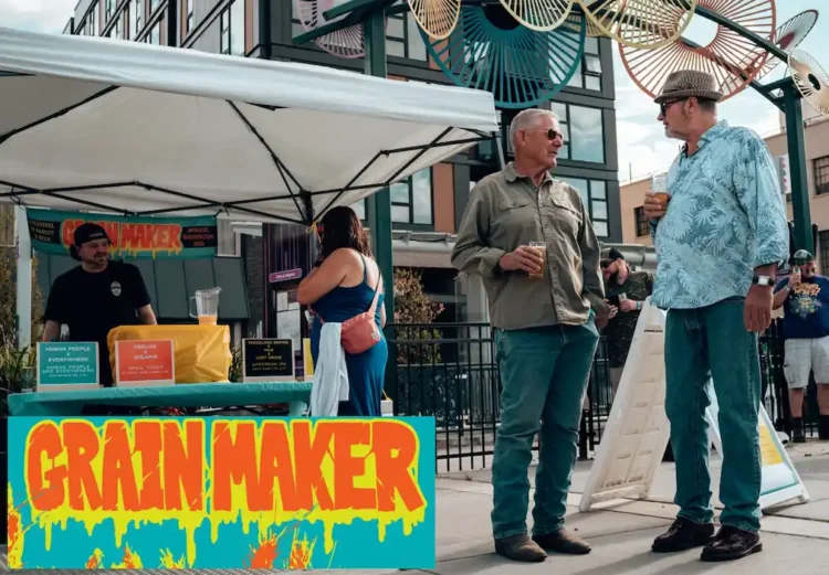 GRAINMAKER Festival in Spokane Deserves Your Attention and Attendance Two men enjoy beers at a festival