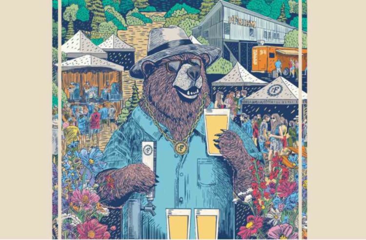 poster for an anniversary party at a brewery