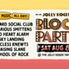 The Tradition Lives On: Rooftop Brewing is Ready to Rock the Block A poster for a party at a brewery in yellow and pink