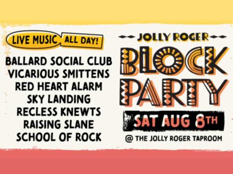 The Tradition Lives On: Rooftop Brewing is Ready to Rock the Block A poster for a party at a brewery in yellow and pink