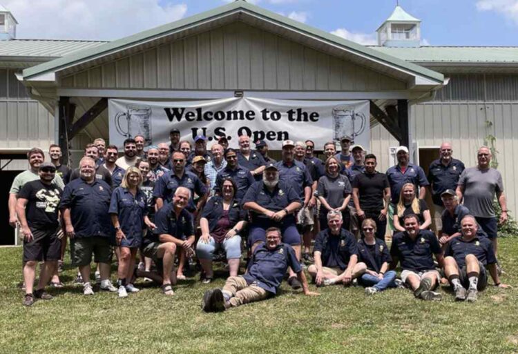 A group of beer judges posed for a photo