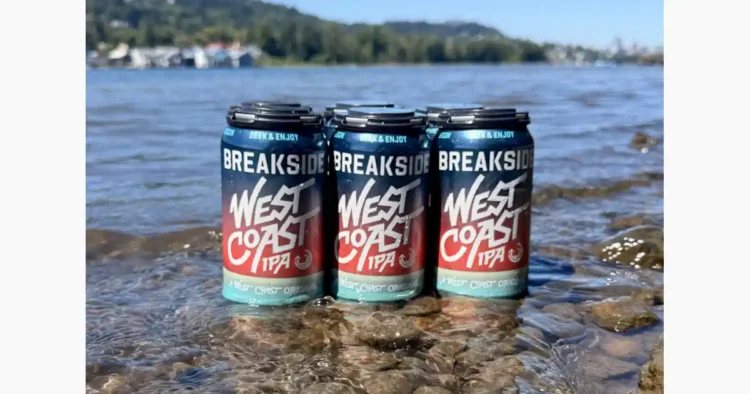 Breakside Defines West Coast IPA, and Frankly, They’ve Earned the Right To Six-pack of beer sitting in the shallows of a river