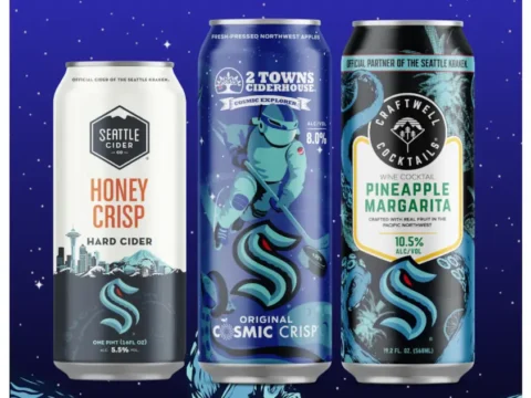Co-branded beverages for the Seattle Kraken