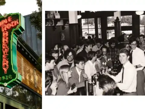 Triple Rock Brewery, the Oldest Brewpub in America, Set to Close A neon sign outside of a brewpub