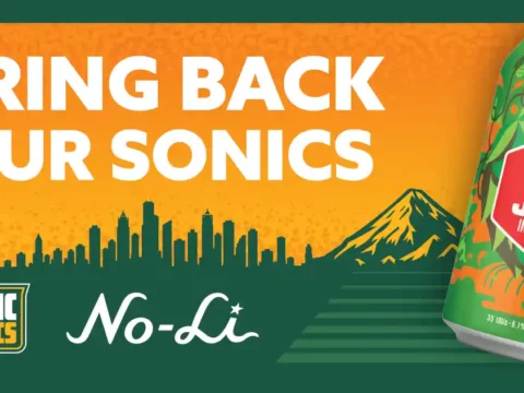 No-Li Brewhouse Teams Up With Iconic Sonics for “Bring Back Our Sonics” Campaign a poster for the "bring back the sonics" campaign