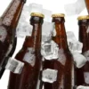 Why Beer Can Taste So Much Better When It Is Cold Four bottles of beer on ice